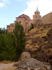 Vista de la catedral y el Molino del Rey desde el Paseo Fluvial
