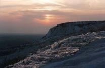 Puesta de sol en Pamukkale. Foto proporcionada por Auxi Celador